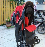 Predám čierno-červený kočík značky Peg Perego Aria – fotka 3